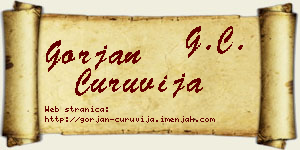 Gorjan Ćuruvija vizit kartica